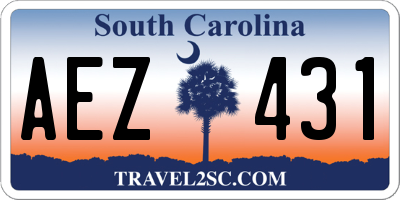 SC license plate AEZ431