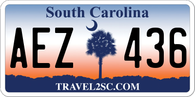 SC license plate AEZ436