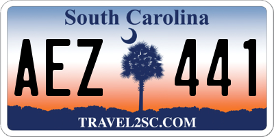 SC license plate AEZ441