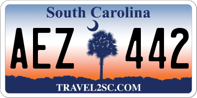 SC license plate AEZ442