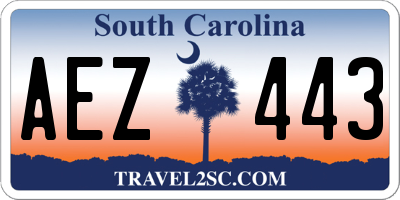 SC license plate AEZ443