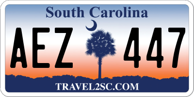 SC license plate AEZ447