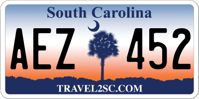 SC license plate AEZ452