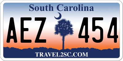 SC license plate AEZ454