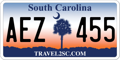 SC license plate AEZ455