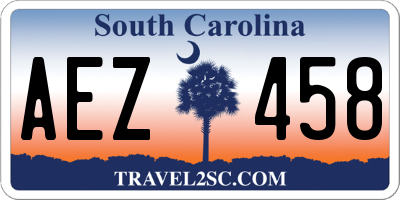 SC license plate AEZ458