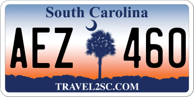 SC license plate AEZ460
