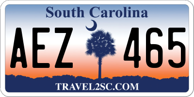 SC license plate AEZ465