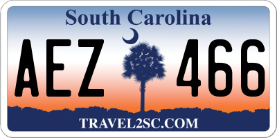 SC license plate AEZ466
