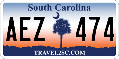 SC license plate AEZ474