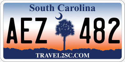 SC license plate AEZ482