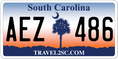 SC license plate AEZ486