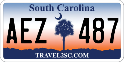SC license plate AEZ487