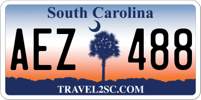 SC license plate AEZ488