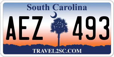 SC license plate AEZ493