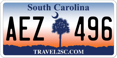 SC license plate AEZ496