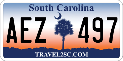 SC license plate AEZ497