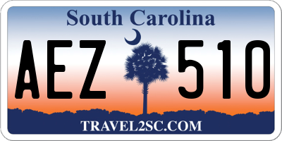 SC license plate AEZ510