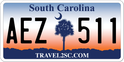SC license plate AEZ511
