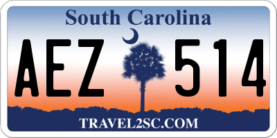 SC license plate AEZ514
