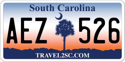 SC license plate AEZ526