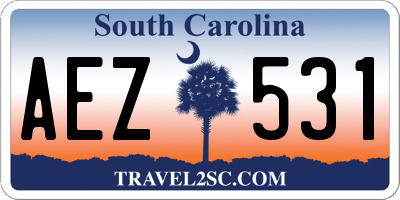 SC license plate AEZ531
