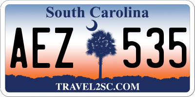 SC license plate AEZ535