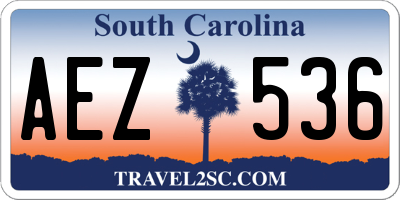 SC license plate AEZ536