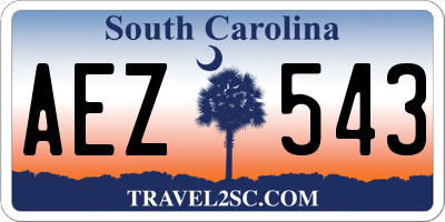 SC license plate AEZ543