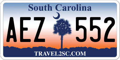 SC license plate AEZ552