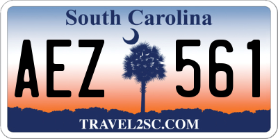 SC license plate AEZ561
