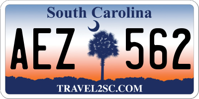 SC license plate AEZ562
