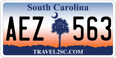 SC license plate AEZ563