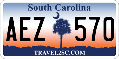 SC license plate AEZ570