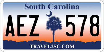 SC license plate AEZ578