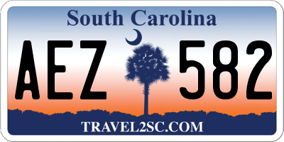 SC license plate AEZ582