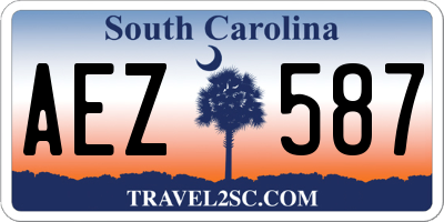 SC license plate AEZ587