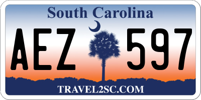 SC license plate AEZ597