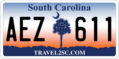 SC license plate AEZ611
