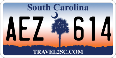 SC license plate AEZ614