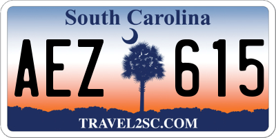 SC license plate AEZ615