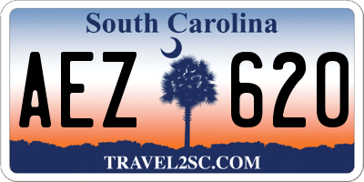 SC license plate AEZ620