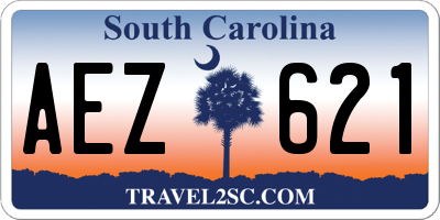 SC license plate AEZ621