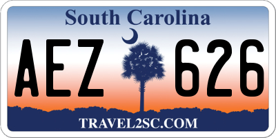 SC license plate AEZ626