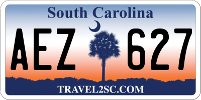 SC license plate AEZ627