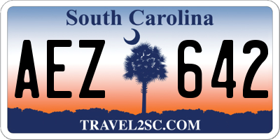 SC license plate AEZ642