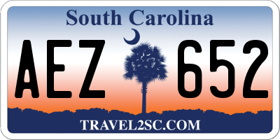 SC license plate AEZ652