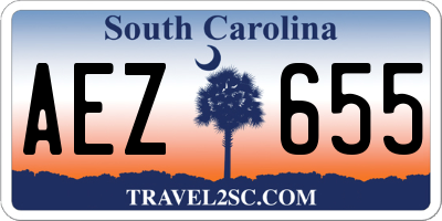 SC license plate AEZ655