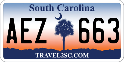 SC license plate AEZ663