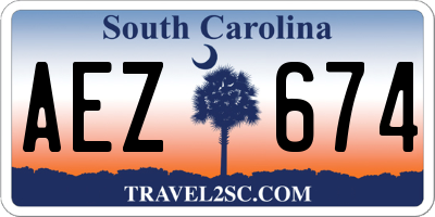 SC license plate AEZ674